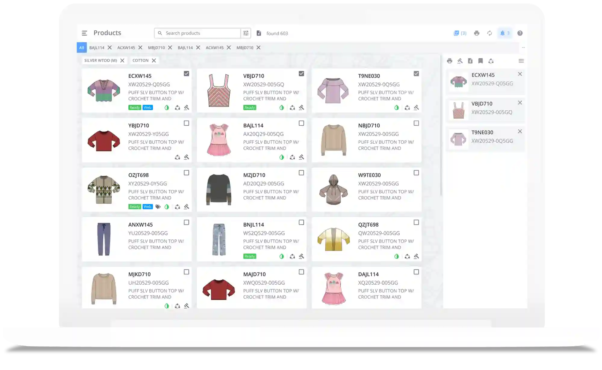 PLM for fashion - Products module